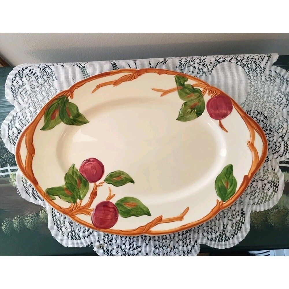 Vintage Franciscan Apple Pattern Dinnerware Oval Serving Platter 12 1/2"